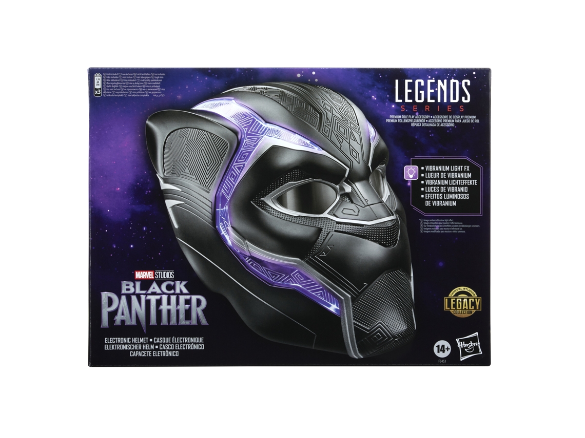 Figura de Ação BLACK PANTHER Marvel Legends Series Eletronic Role Play Helmet