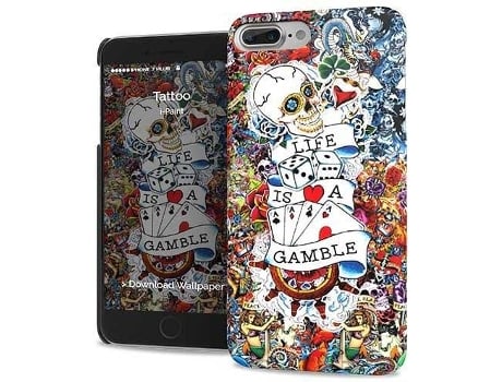 Capa  Hard Tattoo iPhone 7 Plus, 8 Plus