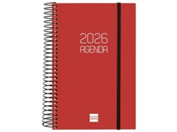 Agenda Finocam Opaque Castanho Avermelhado 11,7 X 18,1 Cm 2026