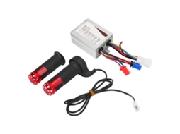 Controlador de escobillas 48v 500w com mango de aceleração de cristal vermelho para bicicletas, triciclos, motocicletas