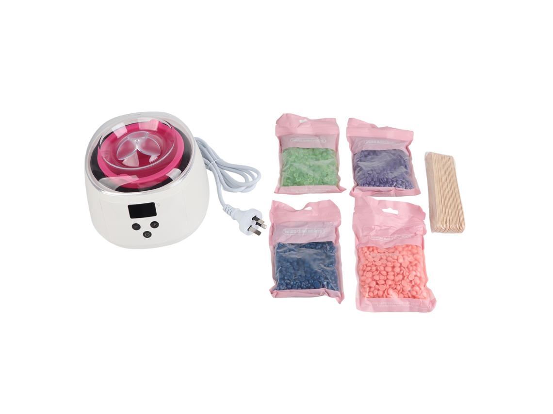 Kit De Cera Quente Para Remoção De Cabelo Com 4 Pacotes De Cera Dura Máquina Branca 100-240v Plug Au