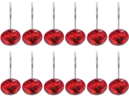Ganchos Decorativos, 12 De Cortina Ferro Acrílico Reforçados Para