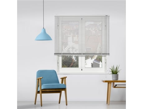 Estore Veneziano VIEWTEX 25mm (120x250cm - Aço e Aluminio - Branco)