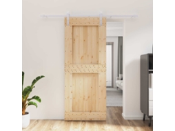 Vidaxl Porta Deslizante Natural E Branco 85 X 210 Cm