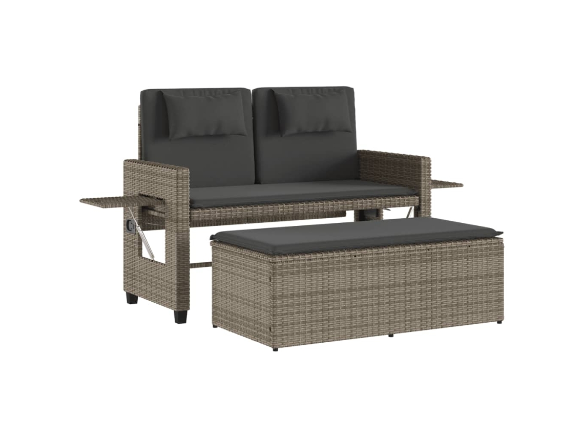 Garden Bench, Garden Benches Vidaxl Cinzeto Rattan / Vime (n/a)
