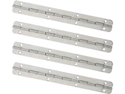 Dobradiças De Piano Reforçadas Patkaw Em Aço Inoxidável, 4 Peças, 150x 17mm, Para Caixas De Joias, Marcenaria E Armários
