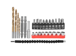 Conjunto de Bits de Parafusadeira com Eixo Flexível Aço Carbono 27pcs S/MARCA
