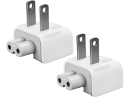 Adaptador De Viagem Universal Branco Com Plugue Tipo ''cabeça De Pato'', Plugue De Substituição Compatível Com Adaptadores Energia Para Ipod, Iphone