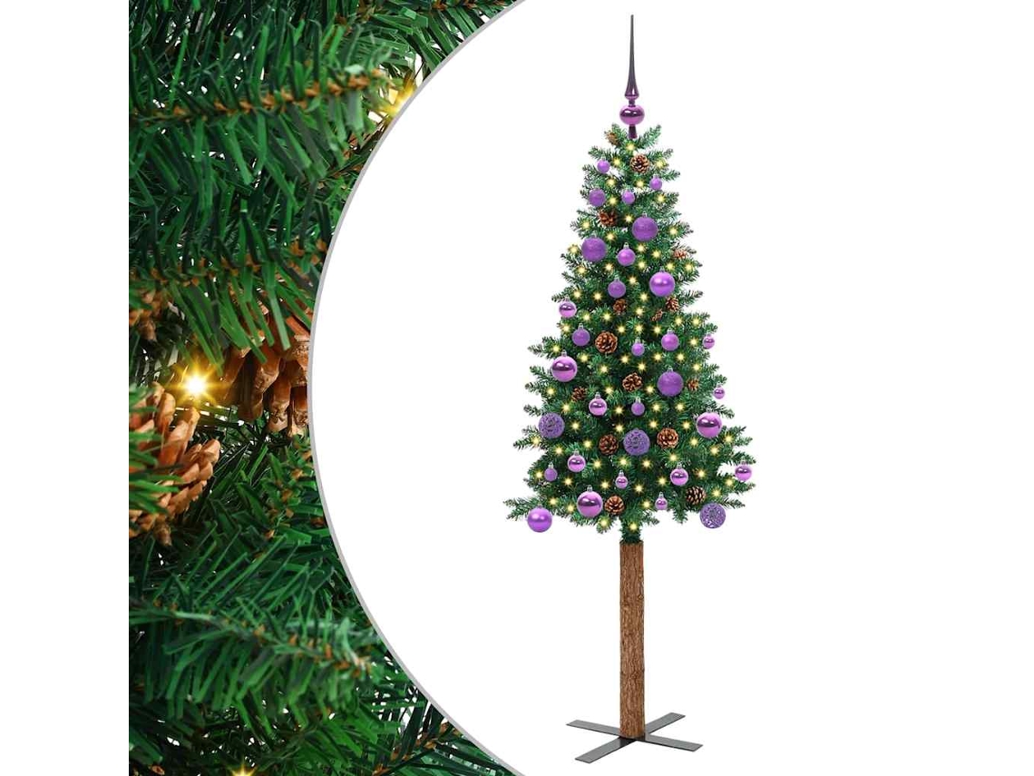 Árvore De Natal Slim Moderna Vidaxl Verde Pvc (150 Cm)