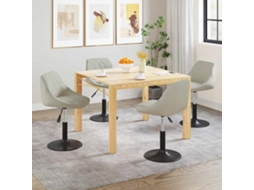 Vidaxl Cadeiras De Jantar Giratórias 4 Pcs Veludo Cor Creme