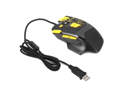 Mouse Gamer Wired Esports LAXISCREED (interface Usb Óptica, Amarelo com Som de Clique)