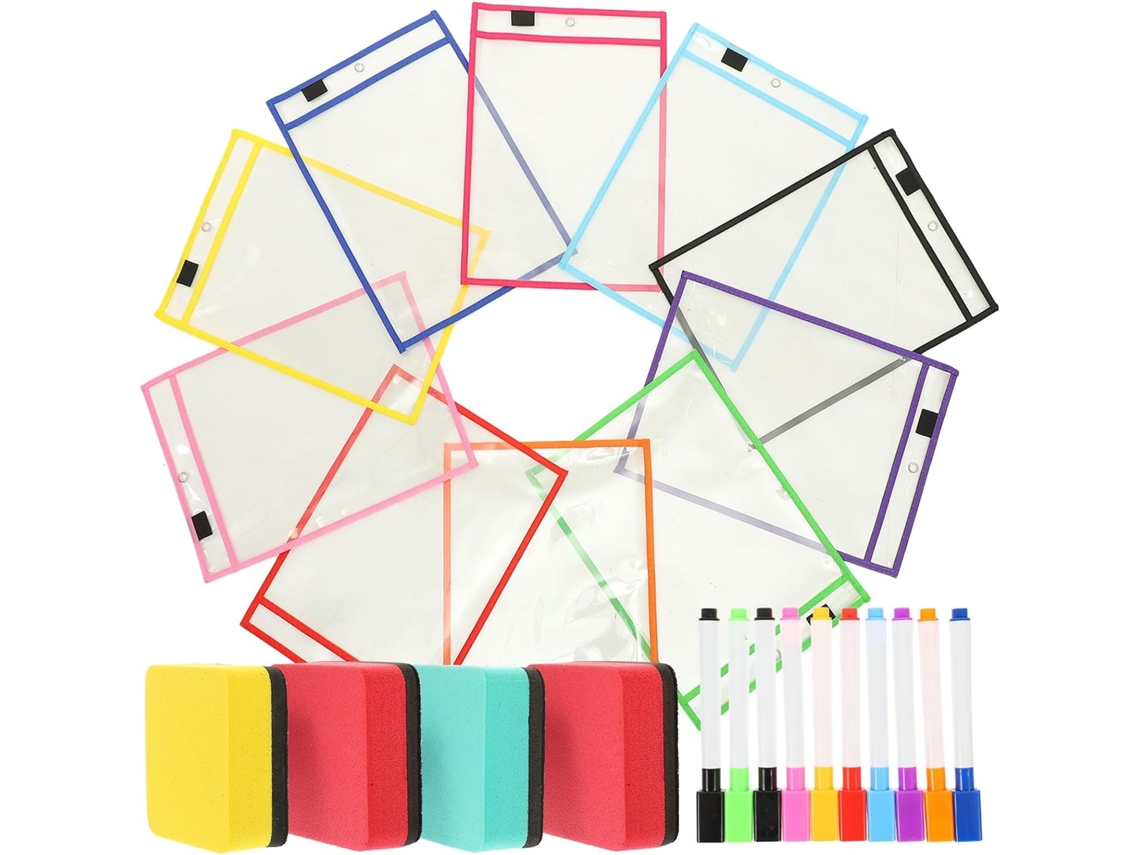 Protetor De Folhas Reutilizável Em Pvc Transparente Outanaya, Com Superfície Escrita Marcador De Quadro Branco