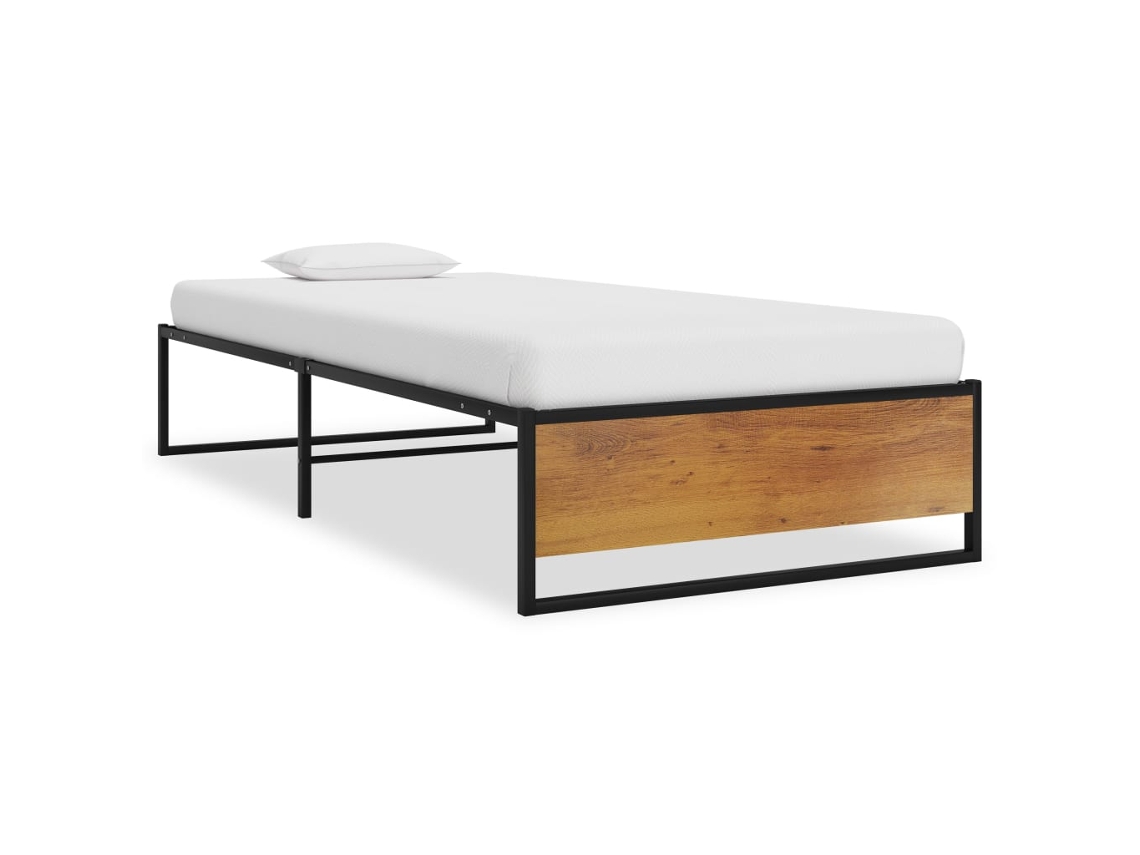 Estrutura De Cama 100x200 Cm Metal Preto