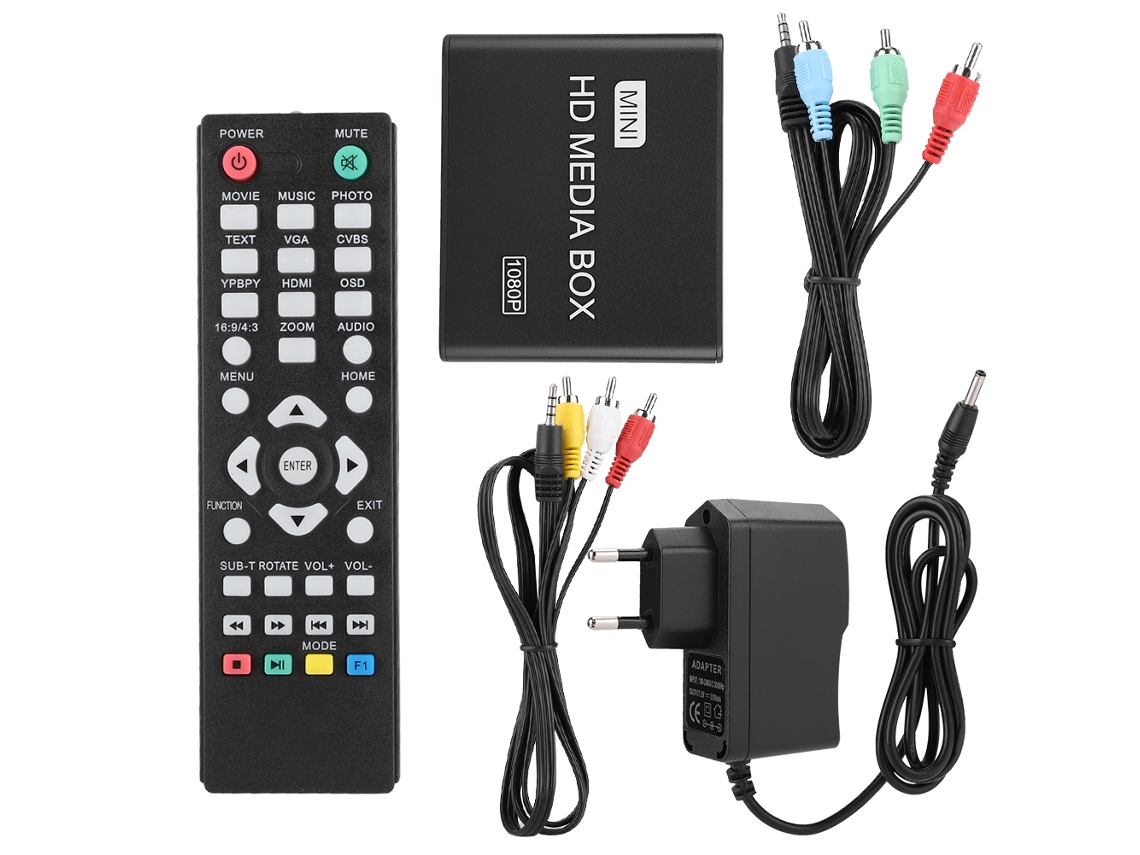 Aetheria player de Vídeo Mini K8 1080p Hdmi Decodificador de Disco Rígido Reprodutor Multimídia Hd