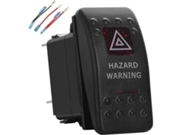 Interruptor Basculante Spst De 5 Pinos Com Led Duplo Vermelho, Adequado Para Carro, Barco, Trailer, Caminhão, À Prova D