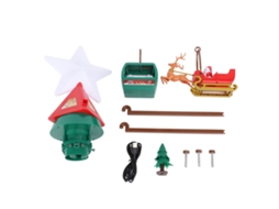Topo de Árvore de Natal Estrela com Luz Rotativa Música Altura Ajustável Decorativo S/MARCA