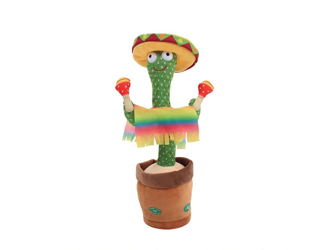 Peluche Interactivo Dancing Cactus Arzopa |  Martelo De Areia Mexicano | Repete Audição | 120 Canções