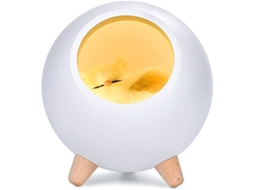 Luz De Noite Gatinho Bonito Para Crianças, Decoração De Quarto, Com Alto-falante Bluetooth Recarregável