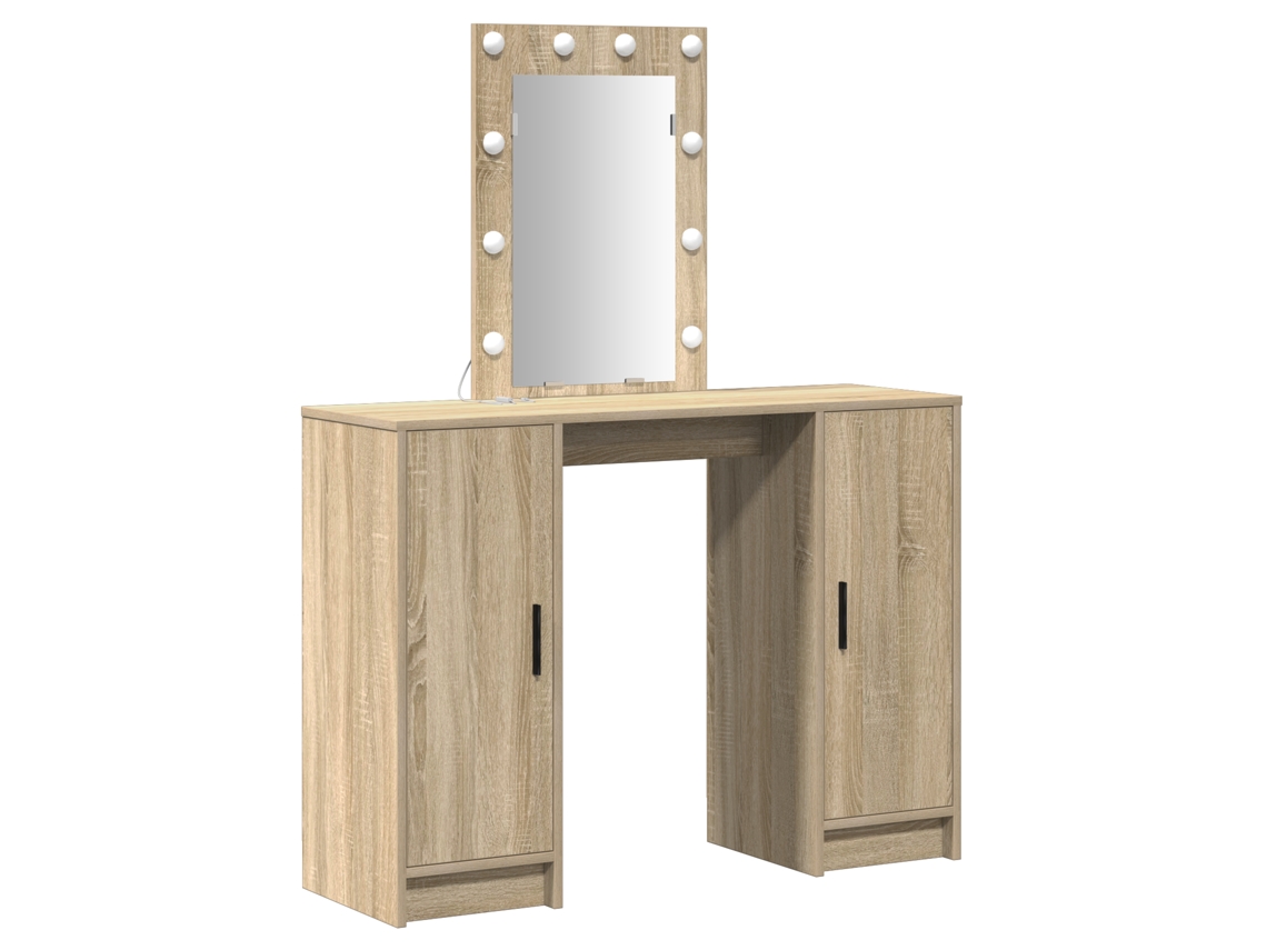 Conjunto 1 Mesa De Vestir Vidaxl Castanho Derivados De Madeira (102 X 33 X 135 Cm)