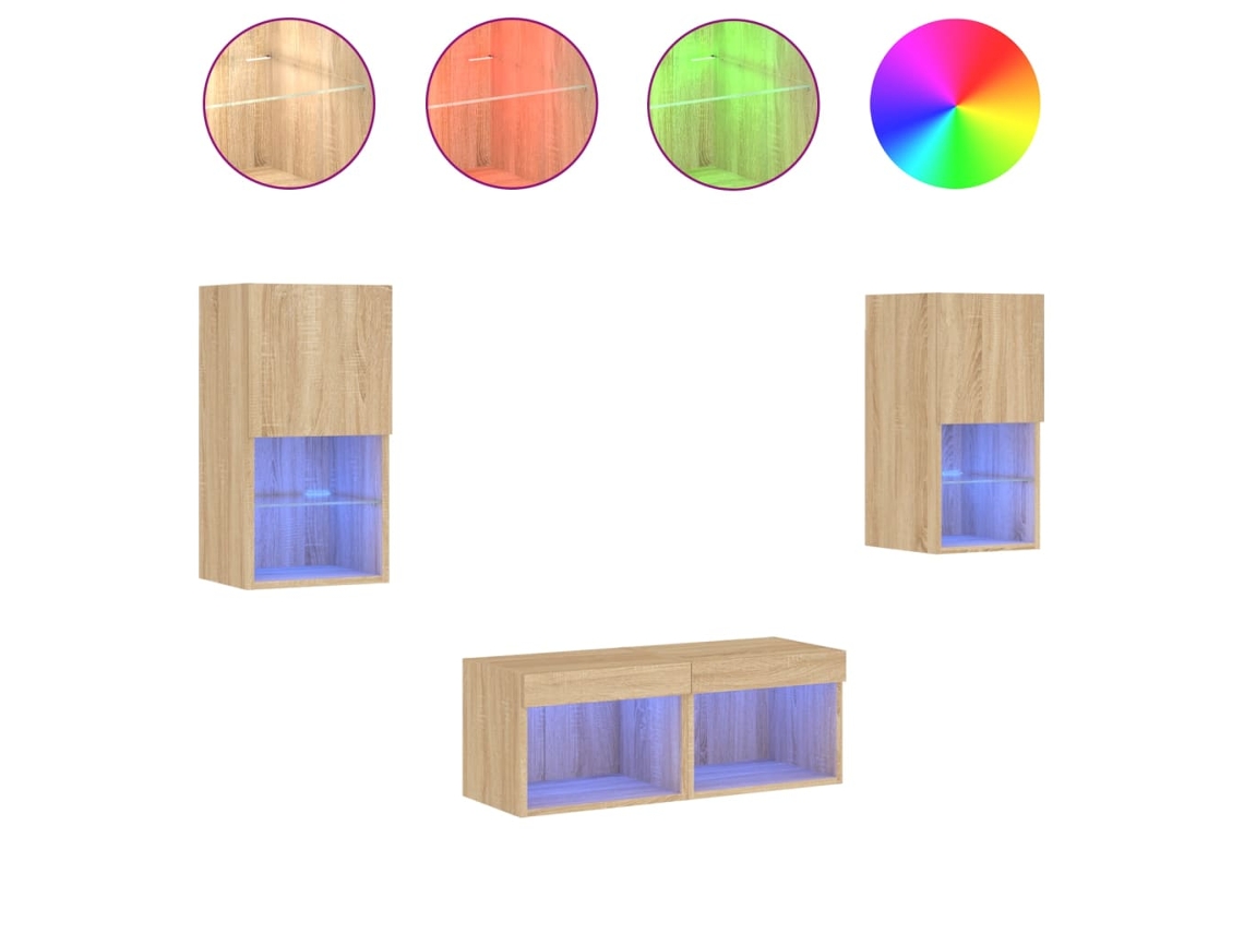 Tv Wall Cabinet, Tv Wall Cabinets Vidaxl Marrom Madeira Processada (n/a)