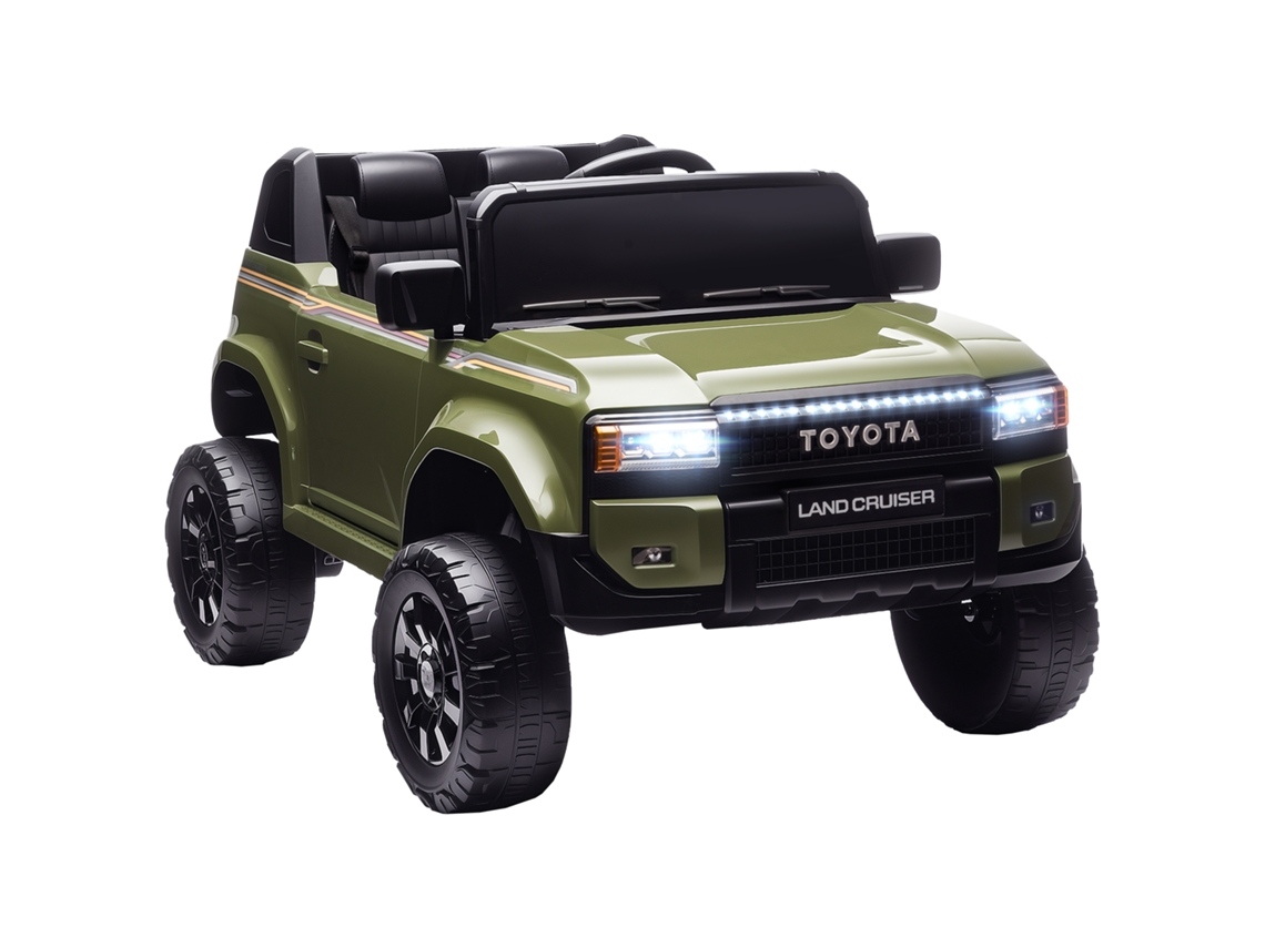 Toyota Land Cruiser 12v Carro Elétrico para Crianças com Controle Remoto. Idade de 3 a 8 Anos. Verde Ge