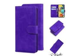 Capa De Celular Flip Em Couro Sintético Com Toque Suave E Cor Pura Para Samsung Galaxy A51 5g