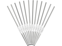 Pacote com 12 agulhas de crochê pequenas Slowmoose (0,6 mm, 0,75 mm, 0,85 mm e 0,9 mm)