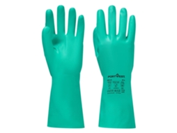 Luva Química Nitrosafe Plus Proteção E Destreza / Verde / S Portwest