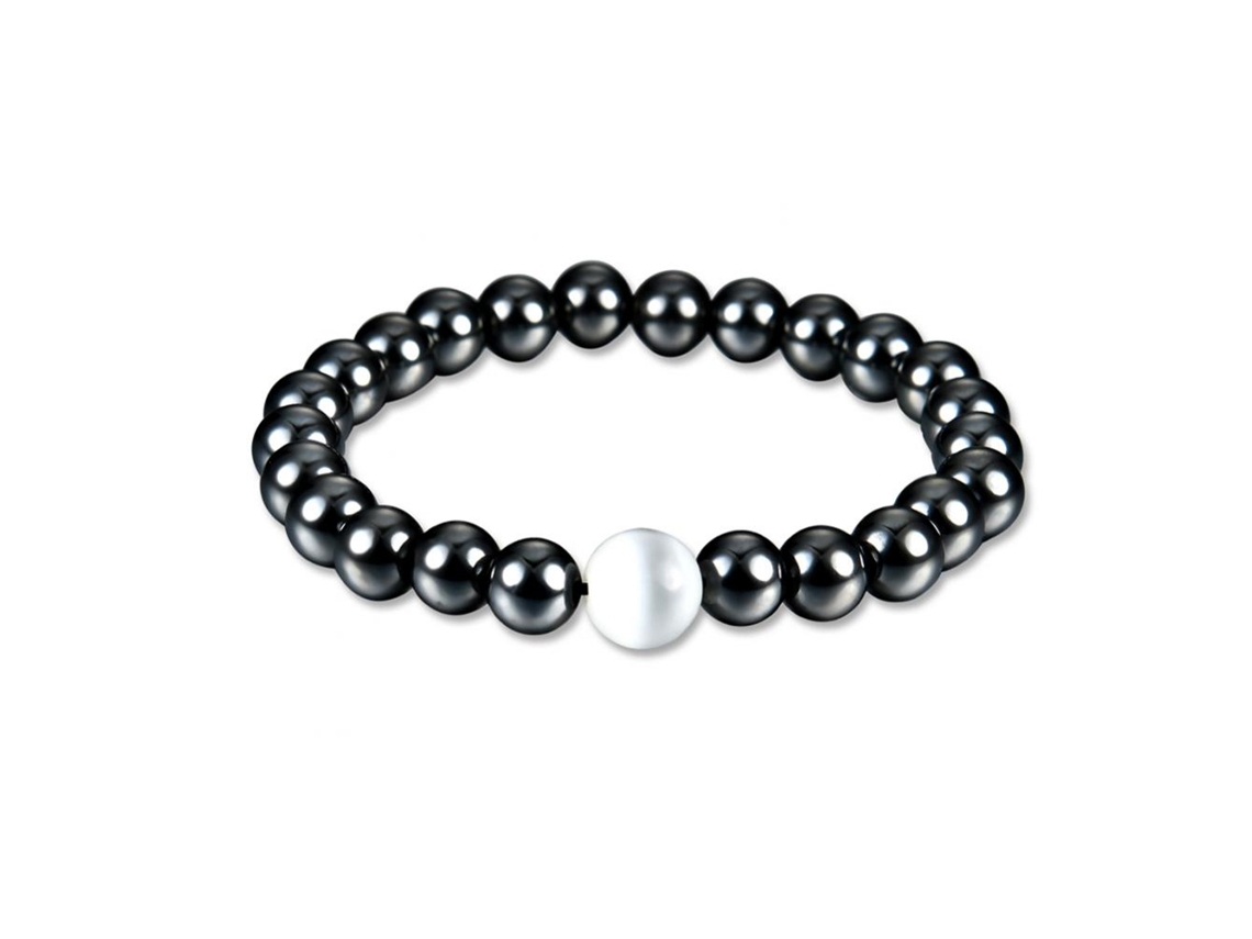 Pulseira Magnética Terapia Perda De Peso Pérola Artificial Decoração
