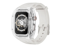 Bracelete Para Apple Watch 9/8/7/6/5/4 Se 3/2/1 45mm/44mm, Caixa Transparente De Policarbonato De Peça Única Transparente Estrelado Panoona