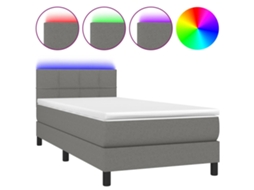 Box Spring Bed, Box Spring Beds Vidaxl Cinzeto Tecido (90 X 190 Cm)