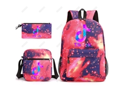 Mochila Tik Tok Cartoon Anime Mochila Escolar Mochila de Viagem Conjunto FEGAR 2 com 3