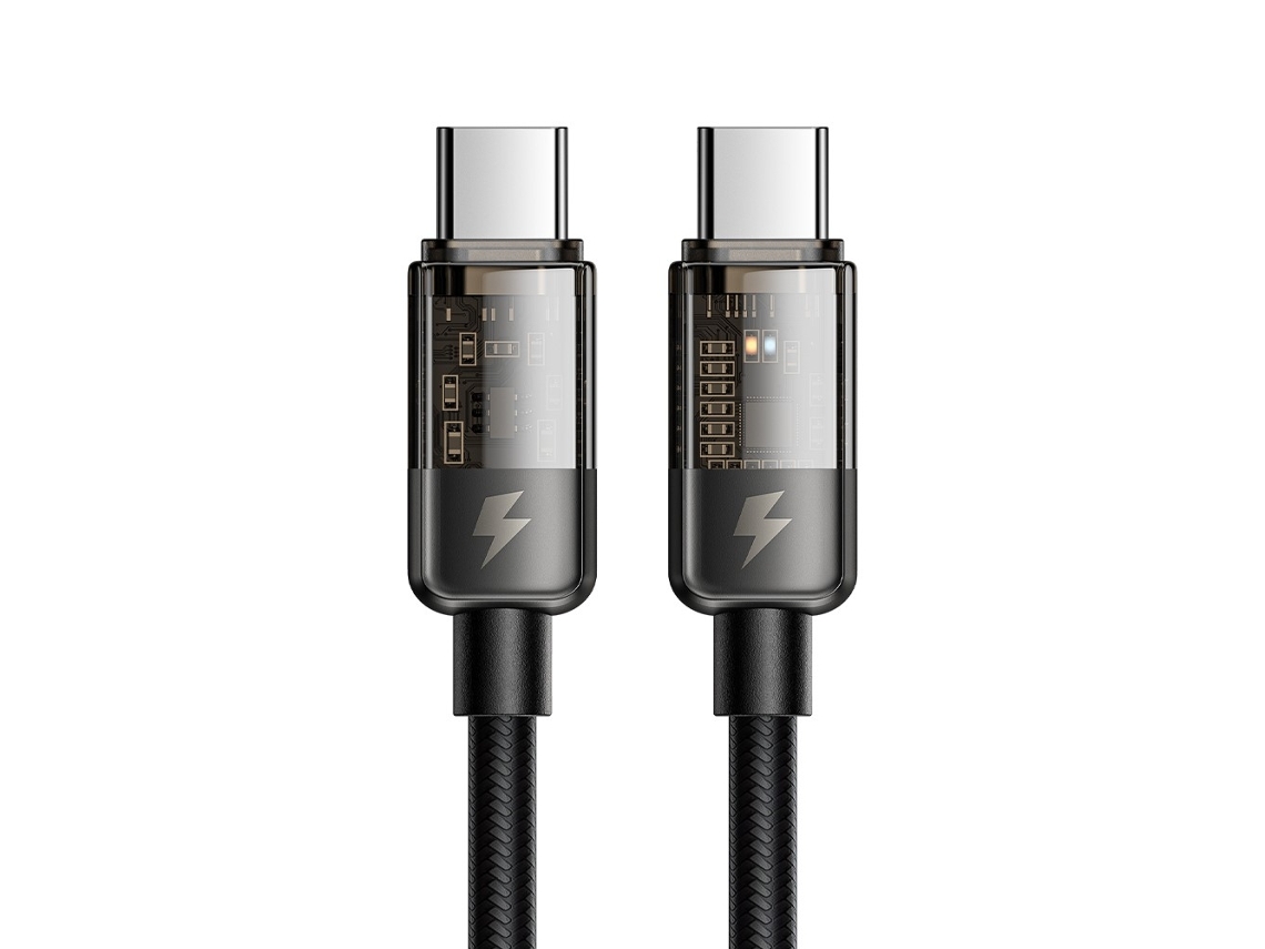 Cabo Usb-c Mcdodo 1, 2 M 100 W, Com Desligamento Automático, Preto