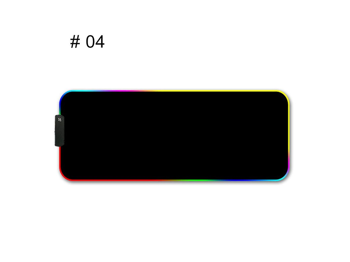 Mousepad Rgb Colorido Com Iluminação Led E Base Antiderrapante Para Computadores. Brilvibera