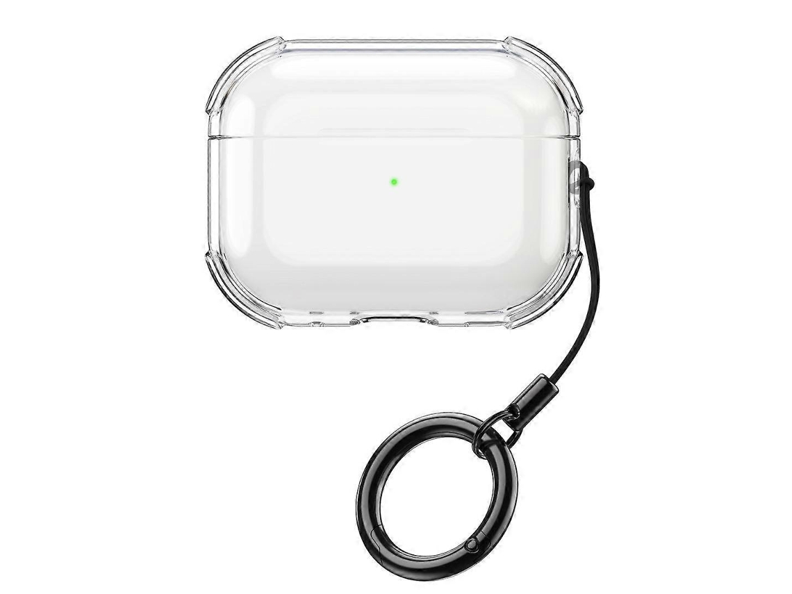 Capa Protetora Simples E Transparente Em Tpu Macio Para Fones De Ouvido, Com Cordão De Anel, Compatível Com Airpods 2/1.