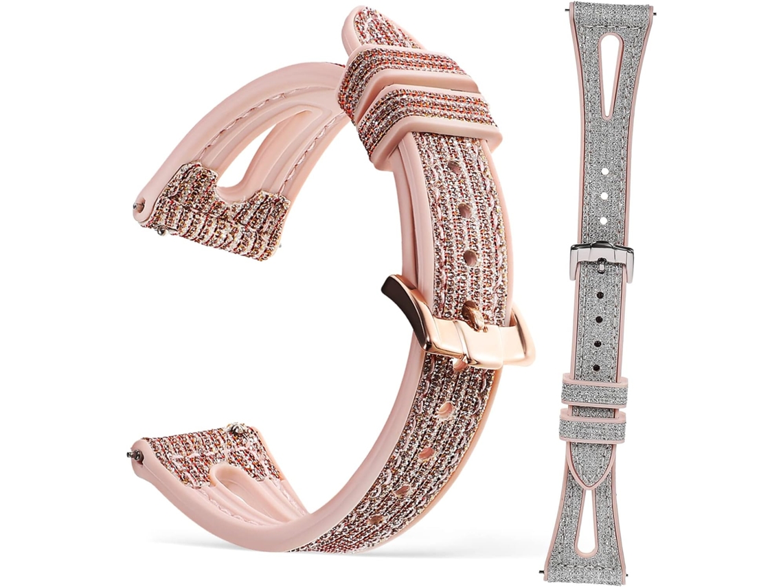 Conjunto De 2 Pulseiras Relógio Com Glitter Para Substituição Em