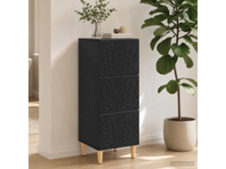 Vidaxl Gabinete De Gavetas Preto 33 X 34,5 X 90 Cm