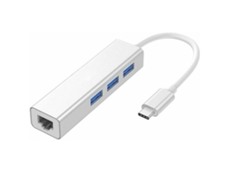Adaptador Usb C Para Gigabit Ethernet, Cabo Adaptador De Rede Lan Usb C Para Usb 3.0 10/100/1000 Rj 45, Compatível Com Windows 8/7/10 Aquaforge