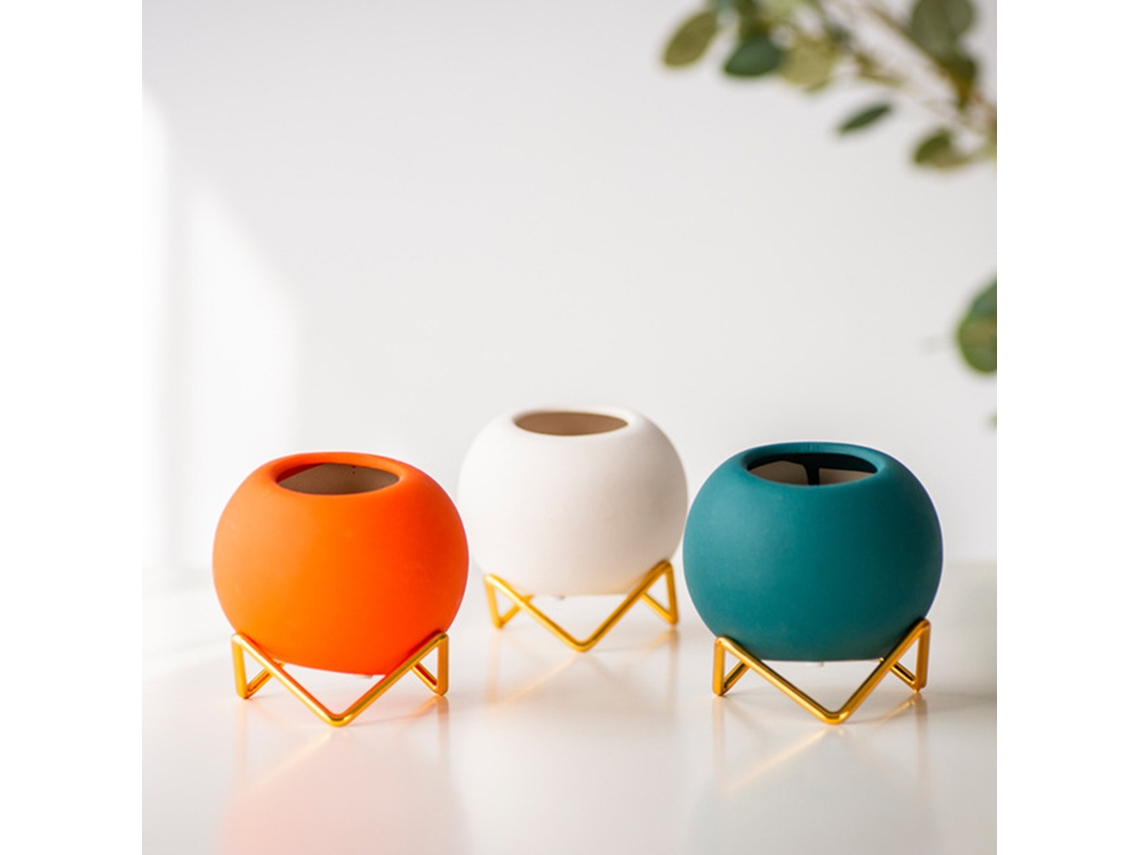 Succulent Planter (modern Minimalist, Orange Macaron) Eoocoo