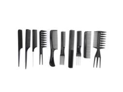 10 Peças Pente De Massagem Anti-estático Para Cabelo E Couro Cabeludo Ferramenta De Cabeleireiro Para Lar E Salão (preto)