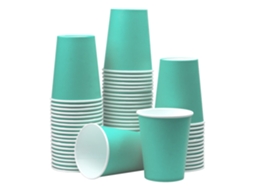 Copos De Papel Descartáveis, 60 Unidades De Copos De Papel Para Festa De Casamento, Piquenique, Churrasco, Viagem E Evento 8oz Ehstmind (cor Azul)