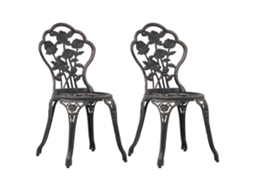 Vidaxl Cadeiras De Bistrô 2 Pcs Alumínio Fundido Bronze