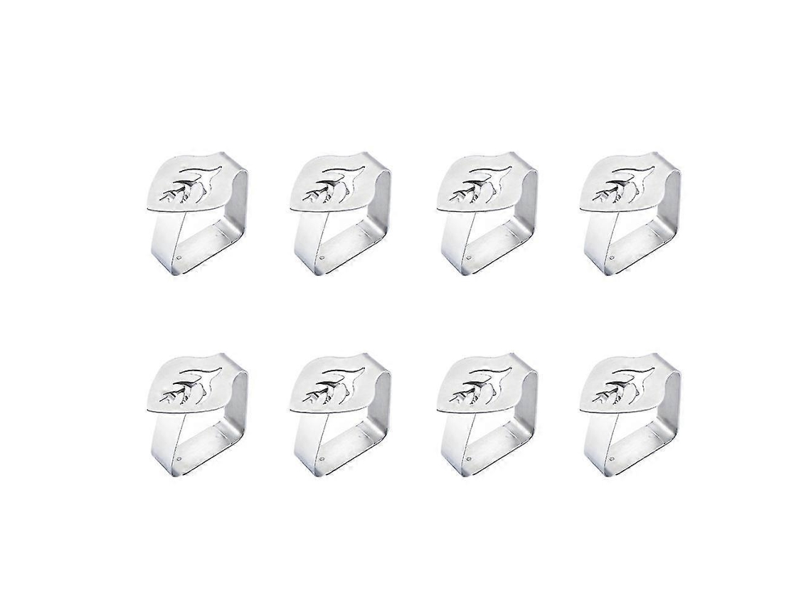 Pinzas para Manteles Anti viento de Acero Inoxidable Plata