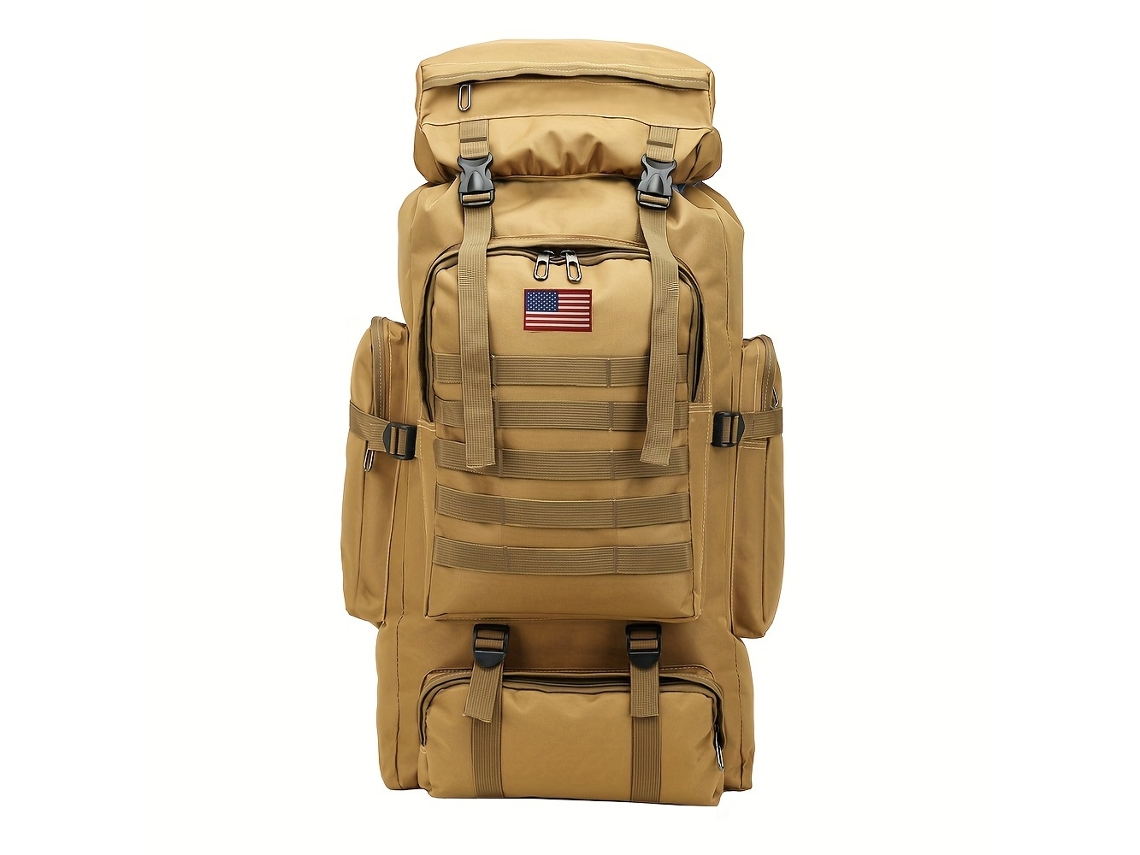 Mochila De Caminhada Em Poliéster, Dobrável Com Cordão, Mochila De Viagem. Não Incluída., Para Caminhadas, Viagens E Atividades Ao Ar Livre