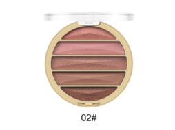 Sombra em pó com acabamento matte e brilho, 5 cores, ferramenta de maquiagem
