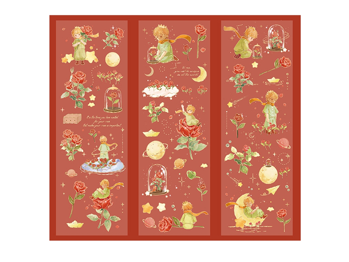 Adesivos Decorativos Dourados Planos para Scrapbook e Diário Diy com Design Criativo e Diversos Padrões com S/MARCA