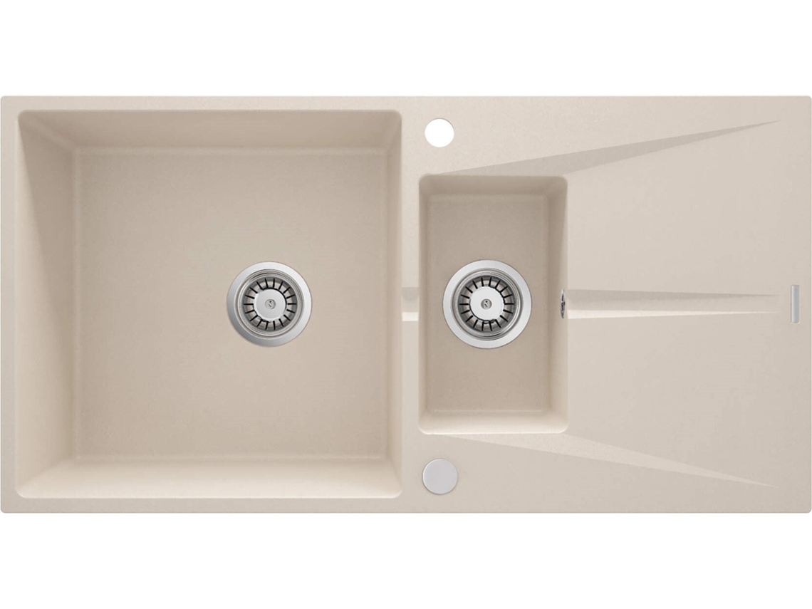 1.5 Bowl Granite Sink With Drainer Deante