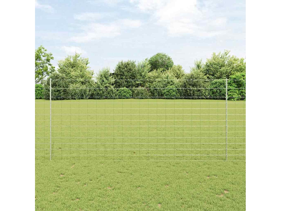 Vidaxl Cerca Selvagem Para Exterior Com Postes 50 X 1,4 M Prateado