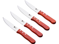 Conjunto 4 Facas de Cozinha para Churrasco BERGNER BG-40201-MM (Aço inox - 34x1,5x17cm)