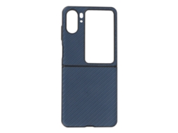 Funda Protetiva Plegable de Textura Fibra de Carbono LAXISCREED para Oppo Find N2 Flip Azul